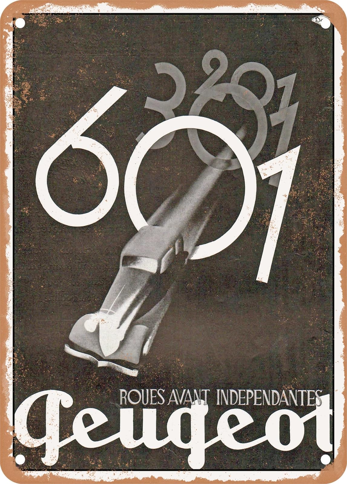 Miaomansenstore Metal Sign - 1934 Peugeot 601 Vintage Ad Home Decor