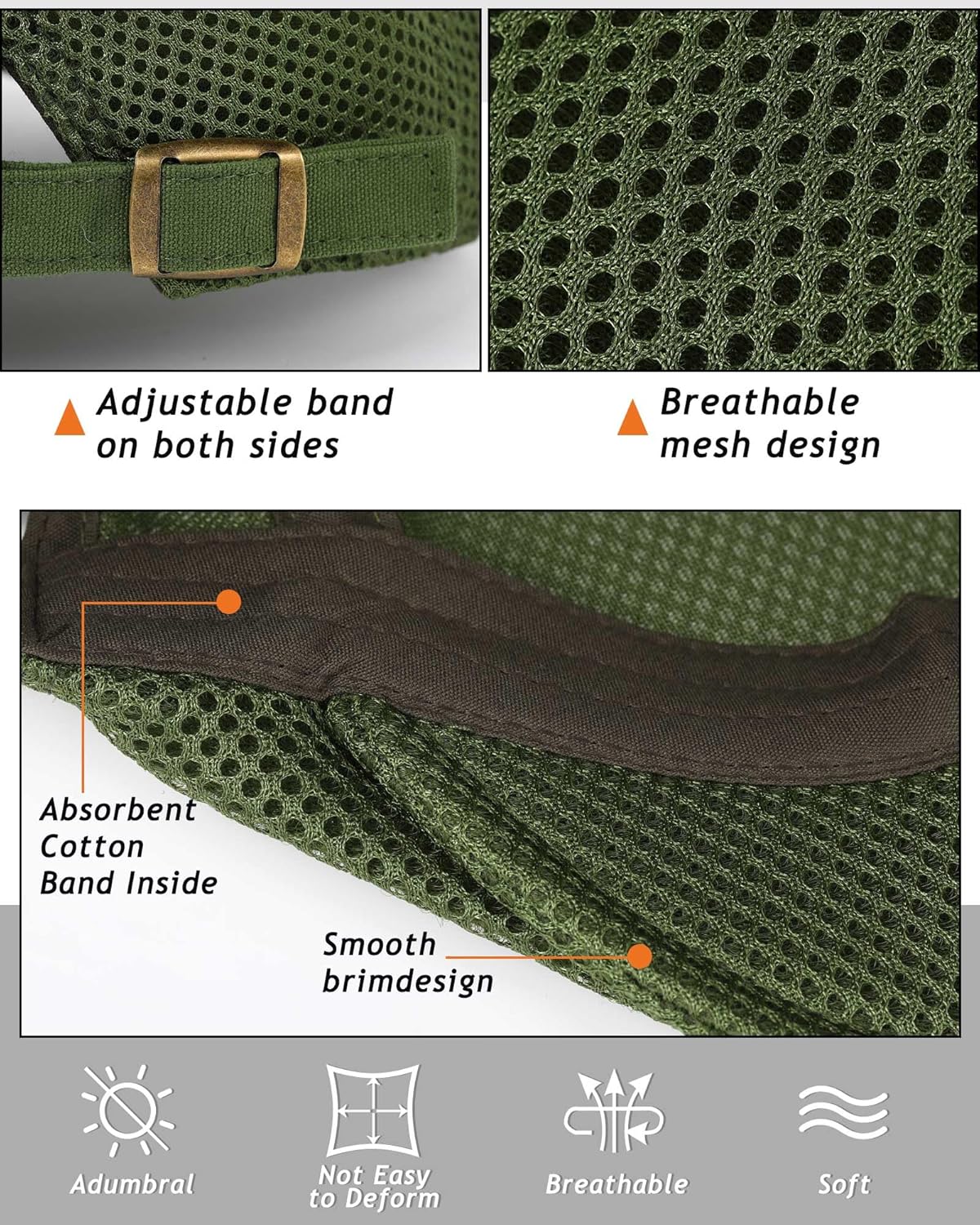 Chuarry 8 Pack Men's Mesh Flat Cap Breathable Summer Newsboy Hat Cabbie Driving Hats for Men