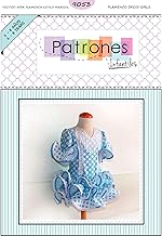 Sewing pattern for flamenco girl dress Marisol style, with multisizes from 1 to 8 years on paper and includes step-by-step video-tutorial for its preparation.