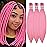 Pink Braiding Hair Pre Stretched 16 Inch Short Synthetic Kids Box Braids Hair Extension for Braiding