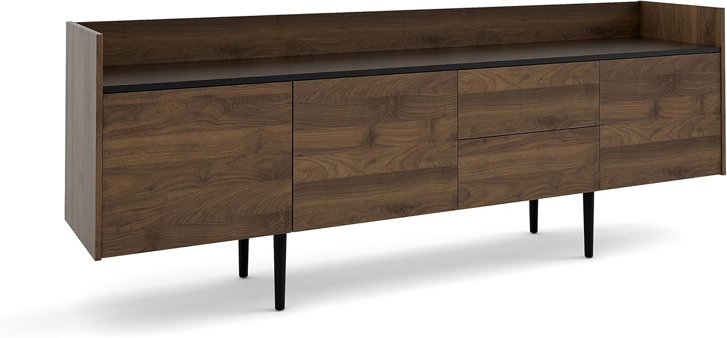 Tvilum Unit 2 Drawer 3 Door Sideboard, Walnut/Black