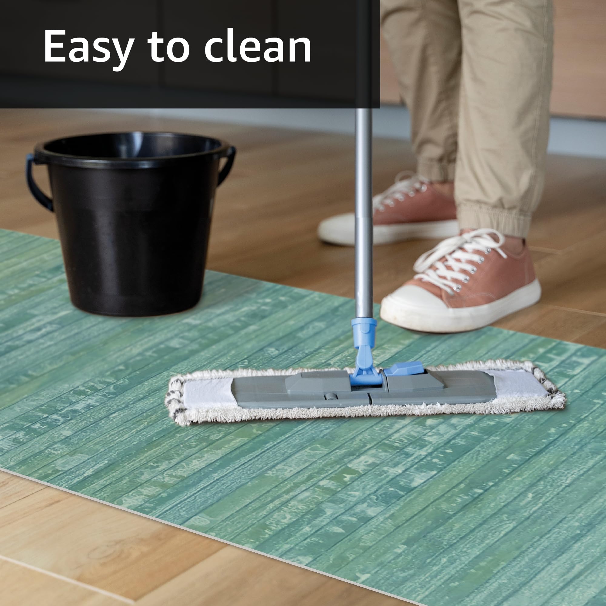 Tappeto Bamboo Style 50x280cm - Passatoia In Legno, Fondo Antiscivolo, Design Shabby Chic, Per Cucina E Bagno - Foto 4