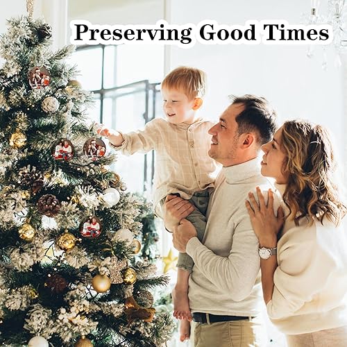 Miniatura 6 de Adornos de Navidad personalizados con foto, adorno de Navidad personalizado, decoración única para colgar del árbol de Navidad para baby shower,
