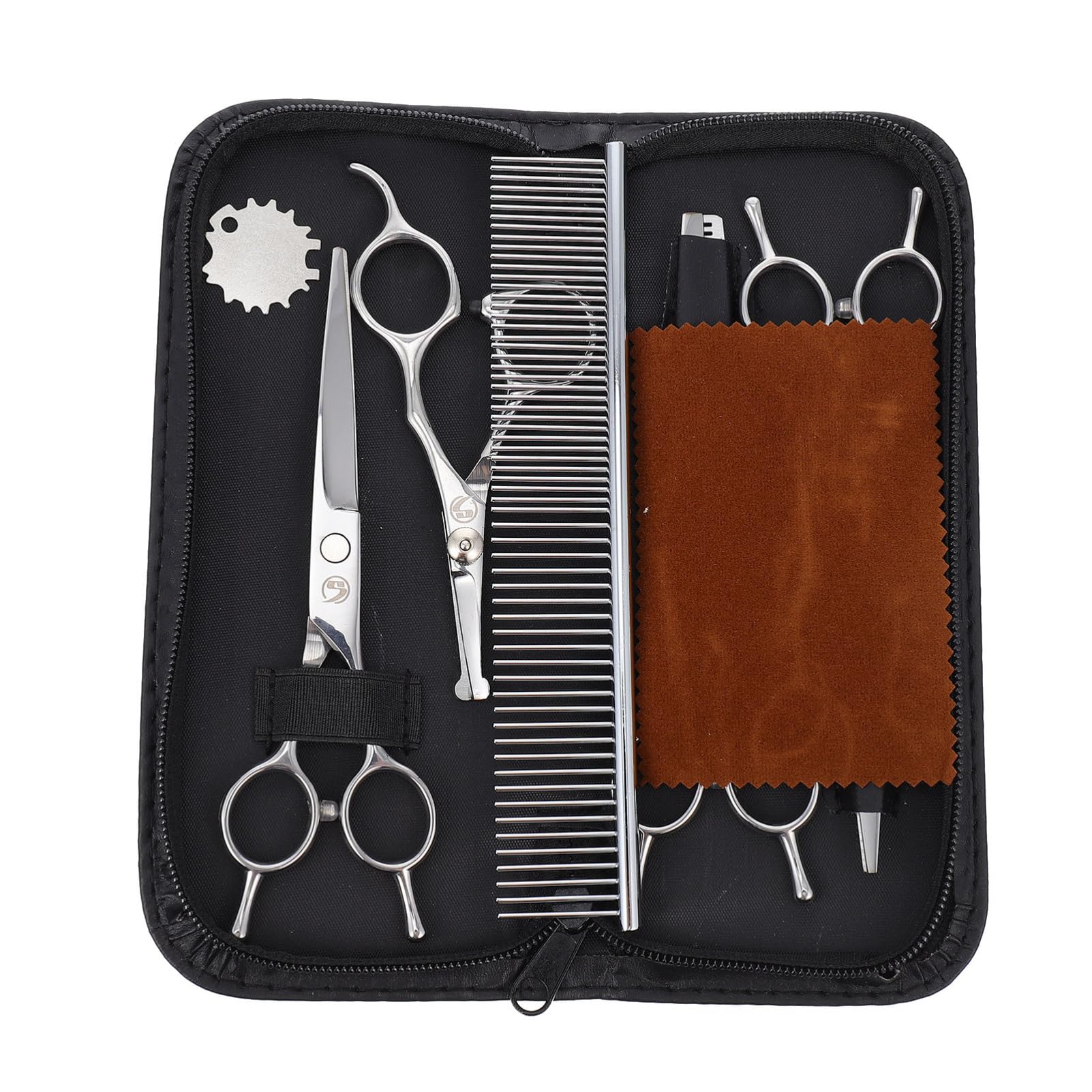 Milisten Ciseaux de Toilettage pour Chiens Kit de Ciseaux de Coupe pour Poils Animaux de Coiffure pour Chien