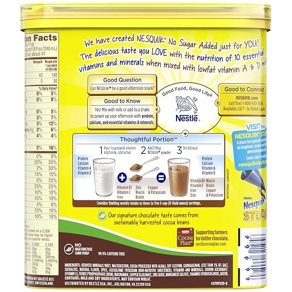 NESQUIK Choc Pwdr NSA 6x16oz N1 US