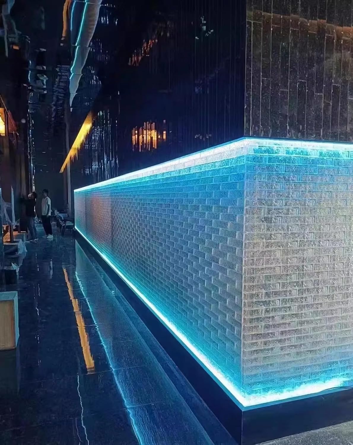 Long Crystal Hot Melt Glass Block Solid Decorative Brick for Modern Home Wall Design Translucent Privacy Block(Figure 5,4.7X1.9X1.9IN)