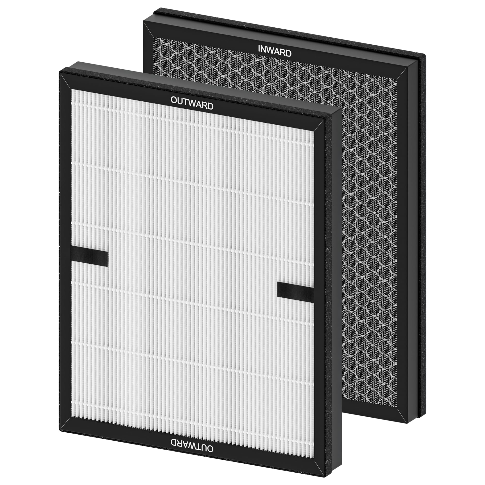 2 Pack E-200 H13 True HEPA Filter Replacement Compatible with LUNINO E-200 Air Purifier, 3 Stage Strong and Efficient Filtration for LUNINO Home Large Room up to 1740sq.ft