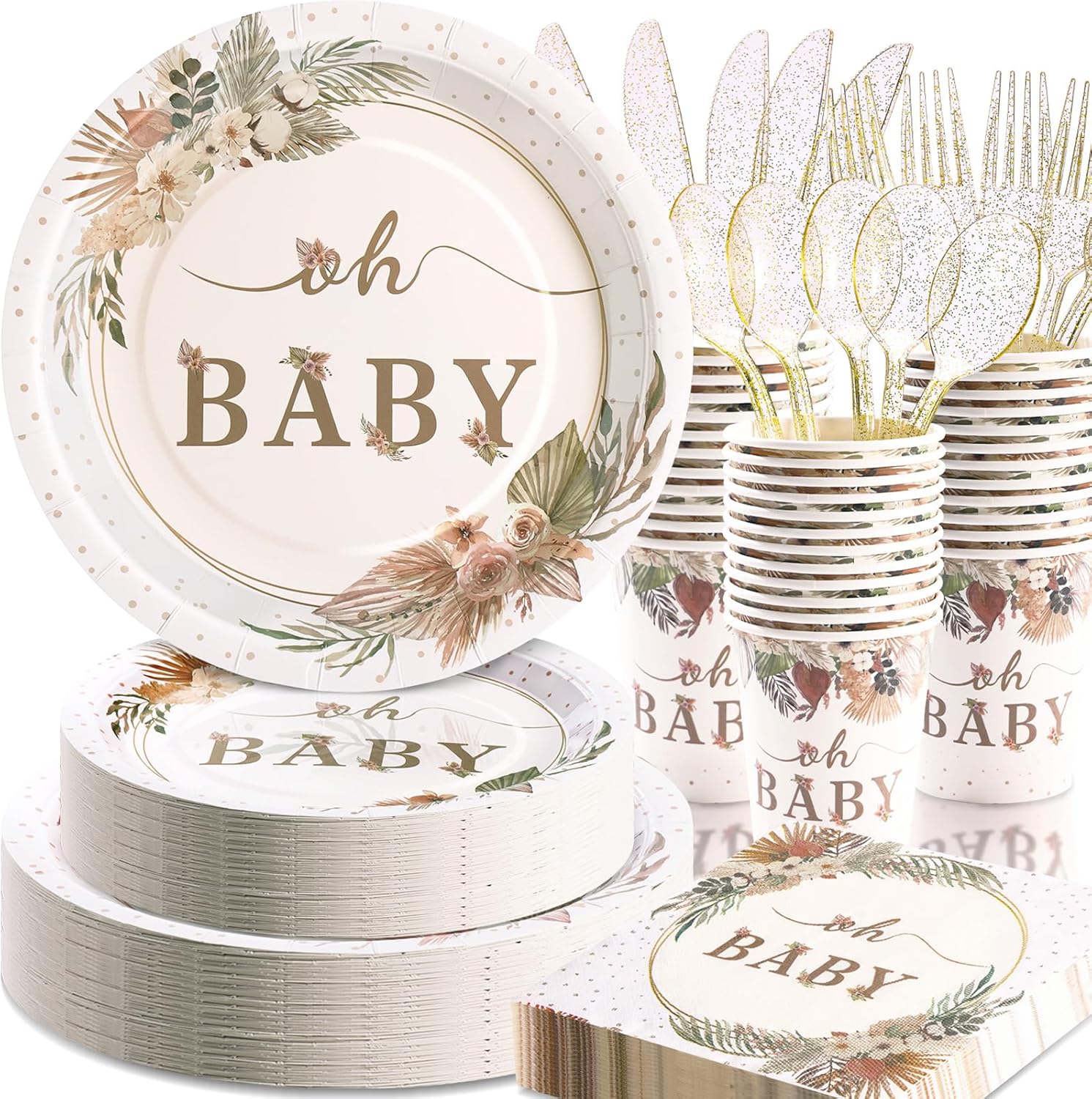Strawberry Baby Shower Decorations for Girl, Baby Shower Plates and Cups and Napkins Sets Serves 50, Strawberry Plates, A Berry Sweet baby Is On The Way Decorations, Berry Sweet baby shower