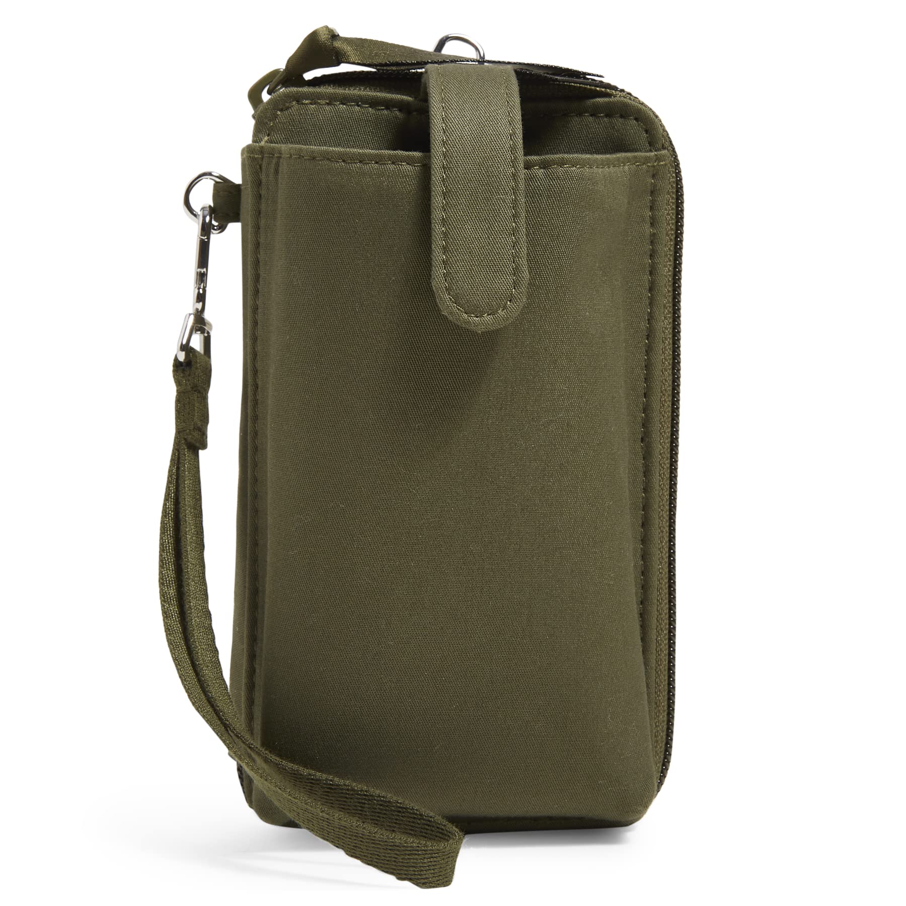 Vera Bradley Women's Cotton Smartphone Wristlet with RFID Protection, Climbing Ivy Green - Recycled Cotton, One Size