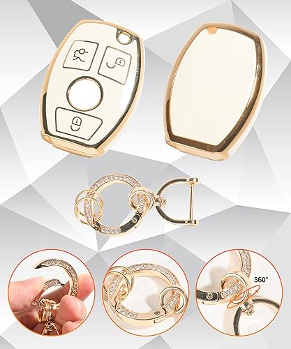 Miniatura 3 de Funda para llavero, TPU suave, para llaves de coche Mercedes Benz, cubierta de dispositivo electrónico portátil