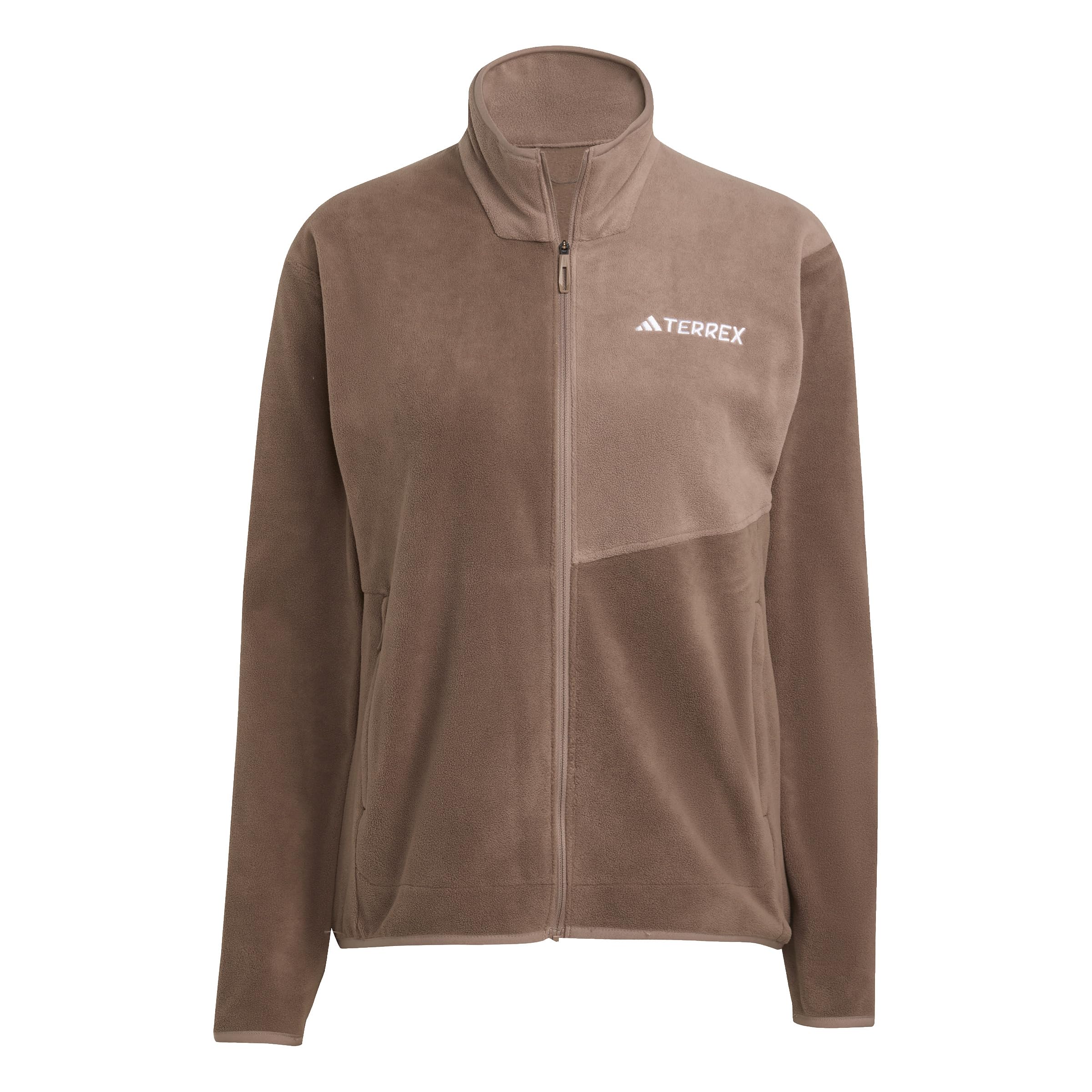 adidas Women's Terrex Multi Full Zip Fleece Jacket, earth strata, M