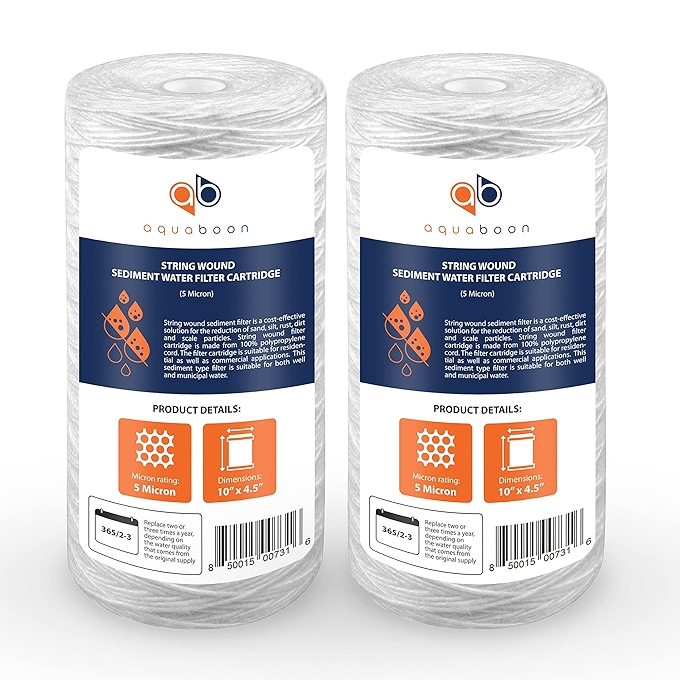 Aquaboon 5微米10寸线绕沉淀水滤芯 - 全屋沉淀过滤系统