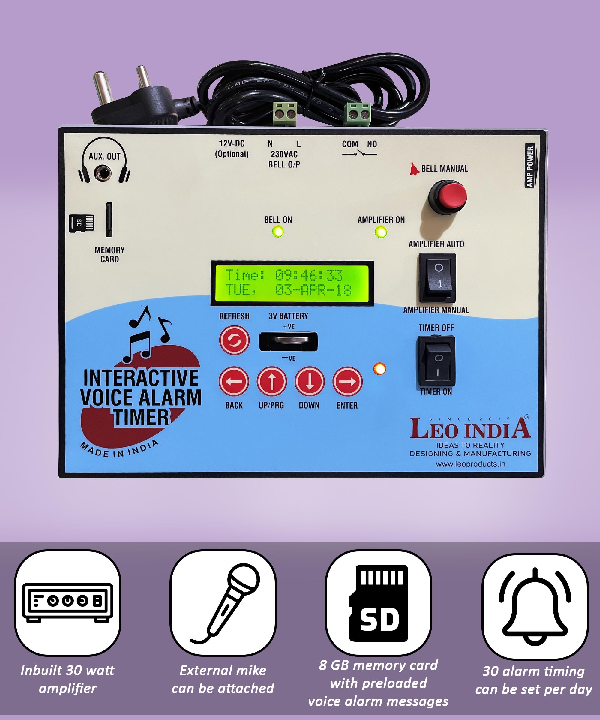 LEO Interactive Voice Alarm Timer for School 4