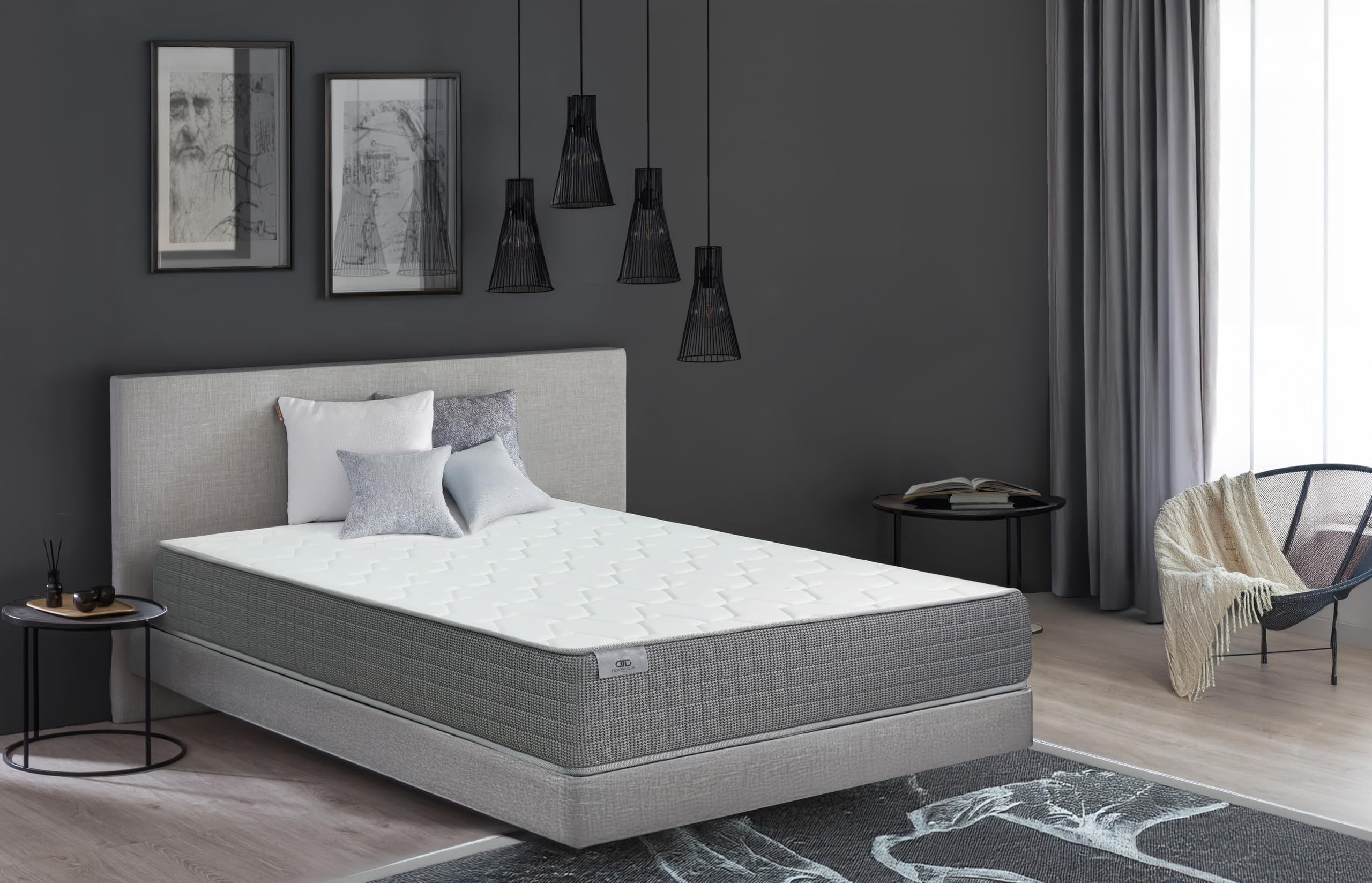 Colchón Viscoelástico 90x180 - Altura 30 cm Platinium - Máximo Confort y Soporte - Viscoelástica Premium de Alta Densidad - Doble Capa Invierno/Verano - Firmeza Media - Transpirable