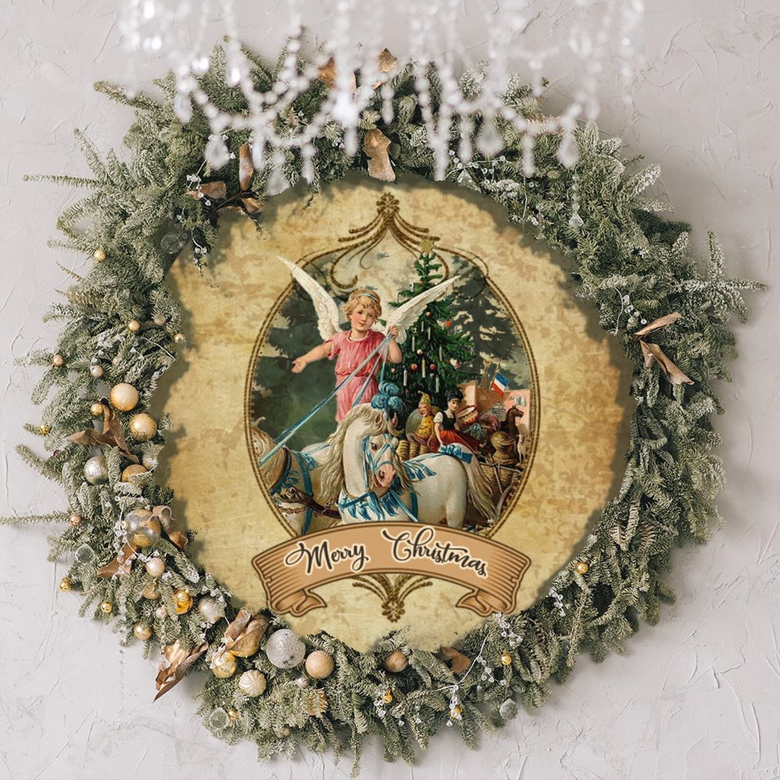 Amazon.com: French Style Vintage Angel Kid Wood Wall Art Plaque