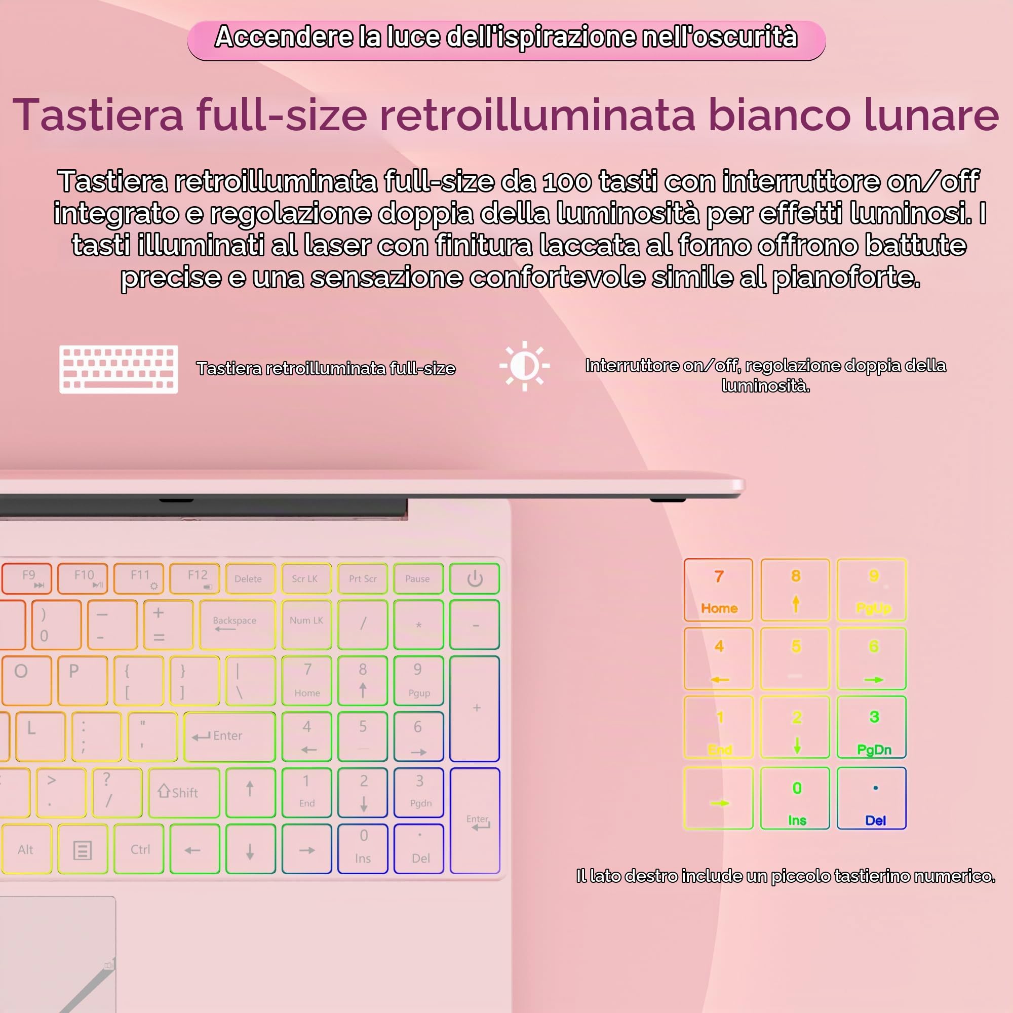PINSTONE Computer portatile da 15,6 pollici, 16 GB DDR4 RAM, 512 GB SSD | PC portatile FHD 1920 x 1080, processore N95 fino a 3,4 GHz, PC leggero per studenti, telelavoro, ufficio e multimediale