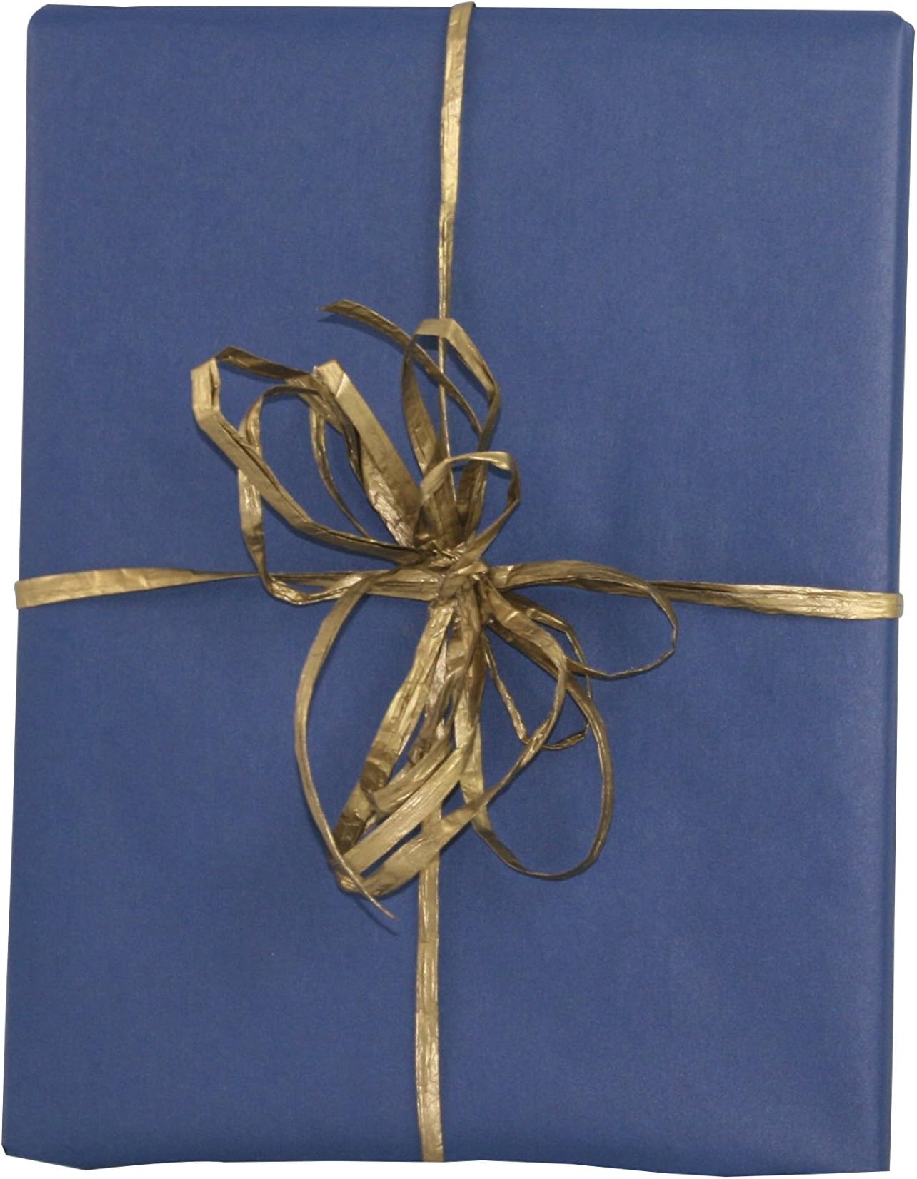 Premium Kraft Gift Wrap Paper Roll - Solid Matte - 50 Sq Ft (Royal Blue)