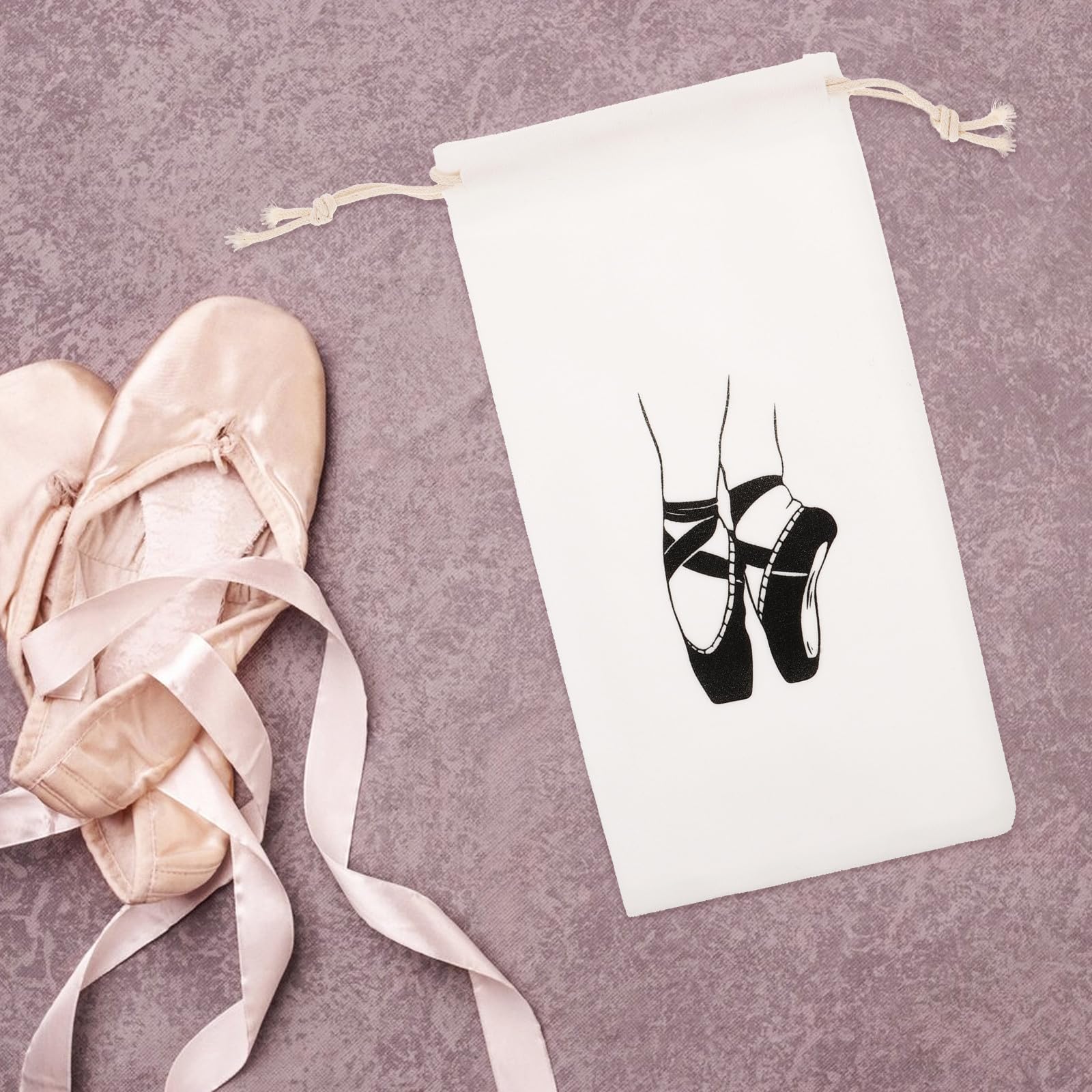 BESPORTBLE Bolsa para Zapatillas de Ballet (4 Unidades): Bolsas para Zapatillas de Punta, con cordón, Organizador de para Mujeres, niñas y Bailarinas, Accesorios para Exteriores.