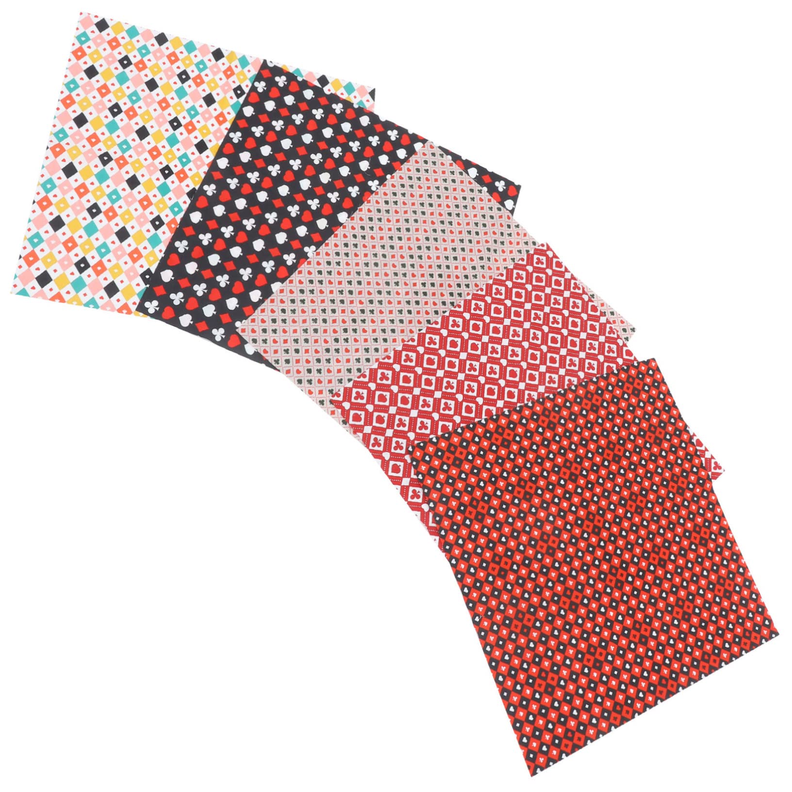NUOBESTY 3 Set Di Fogli Di Tessuto Per Patchwork Quilting Decorazioni A Forma Di Cuore Per Cucito E Festival 5 Fogli * 3