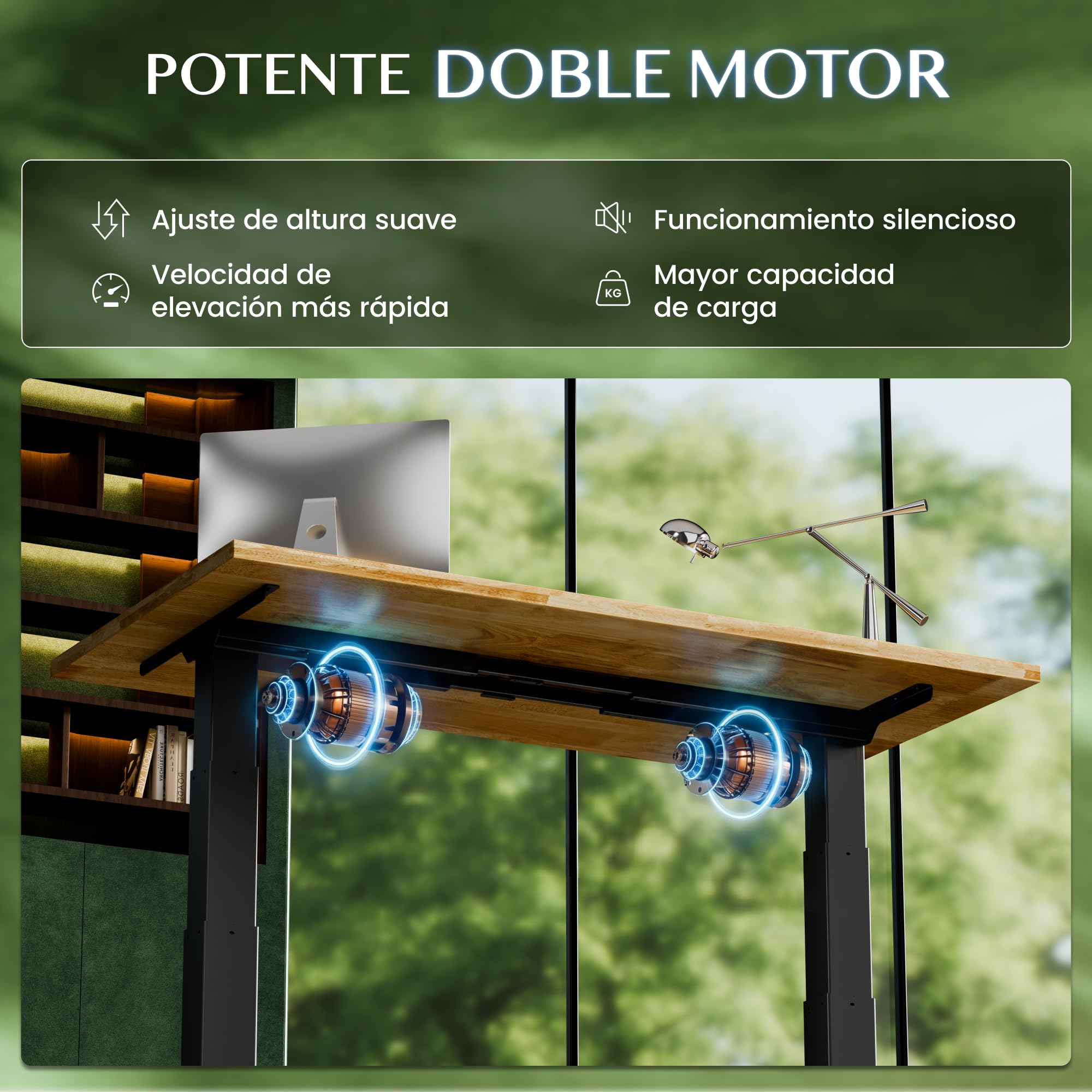 FLEXISPOT Escritorio Elevable 180x80cm Mesa Eléctrico Tablero Roble