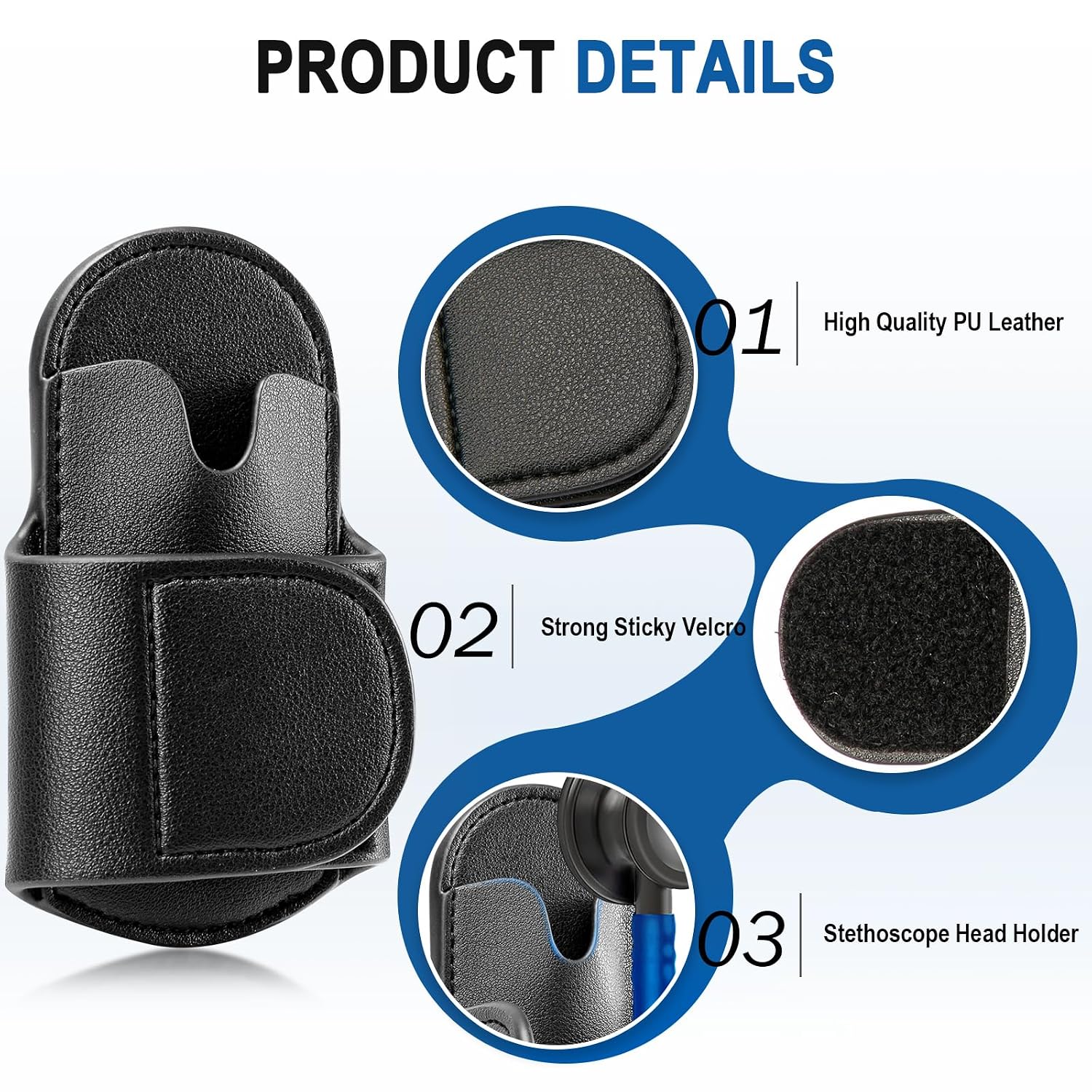 Stethoscope Holder Hip Clip, Stethoscope Belt Clip for 3M Littmann, Black