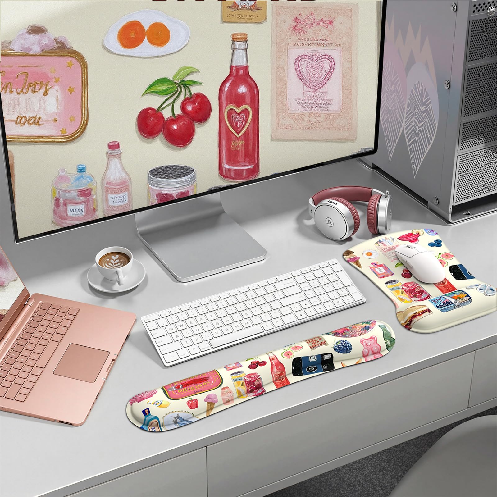 iCasso Ergonomic Mouse Pad & Wrist Rest - Pain Relief -8