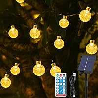 HALOY Catena Luminosa Esterno Solare 11.5M/37.7Ft 60 LED Luci a Forma di Globo di