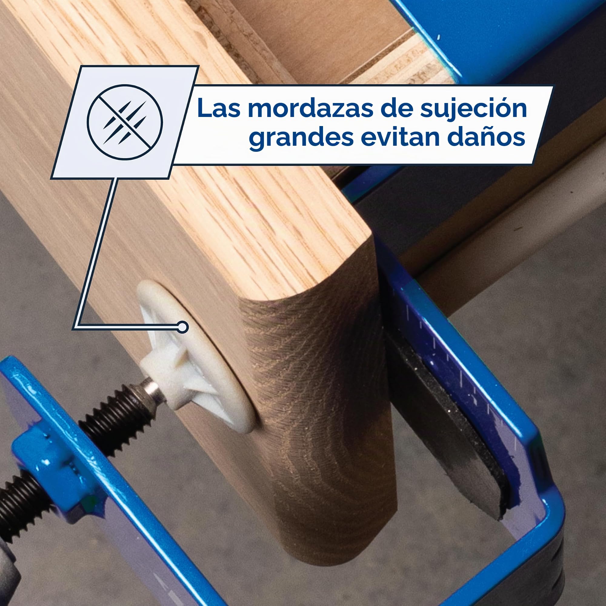 Abrazaderas de montaje de precisión Kreg para frentes de cajones - Robusta construcción de acero, Antideslizante, Fácil manejo