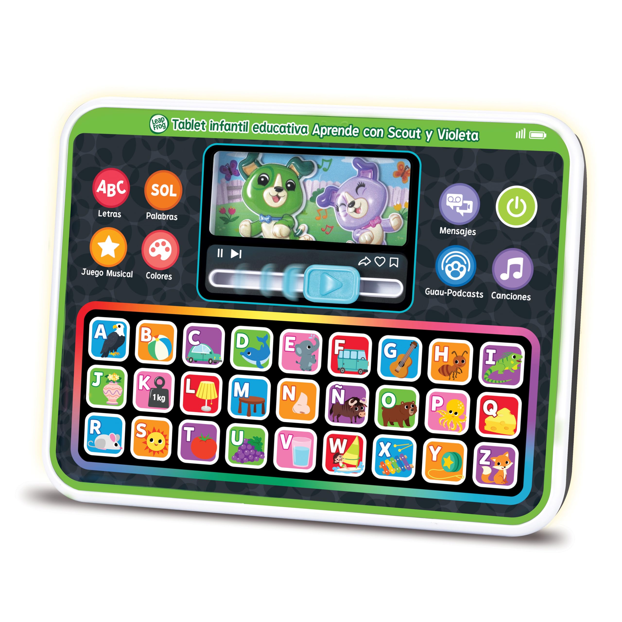 Leapfrog VTech – Children's Educational Tablet Learn with Scout and Violet | CE + EN71 Certificate, Baby Toy +12 Months, Teach the Alphabet, Words and Pictures, ESP Version