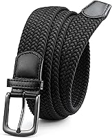 CHAOREN Men's Braided Stretch Golf Belt 1 3/8" Wide - Elastic No-Hole Belt for Golf Pants, Casual Jeans, Shorts