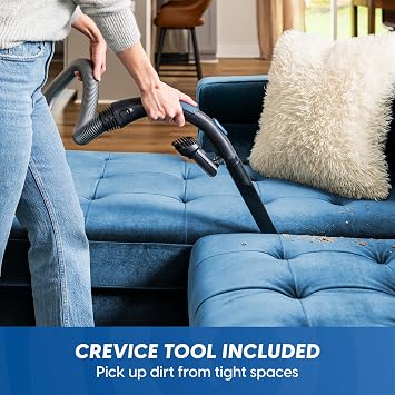 Vacmaster Ultra Silent Bagless Canister Vacuum, 60dB Quiet Powerful Suction Carpet and Hard Floor Scrubber, HEPA Cleaner Machine with 16ft Retractable Cord & Onboard Storage - CC0501