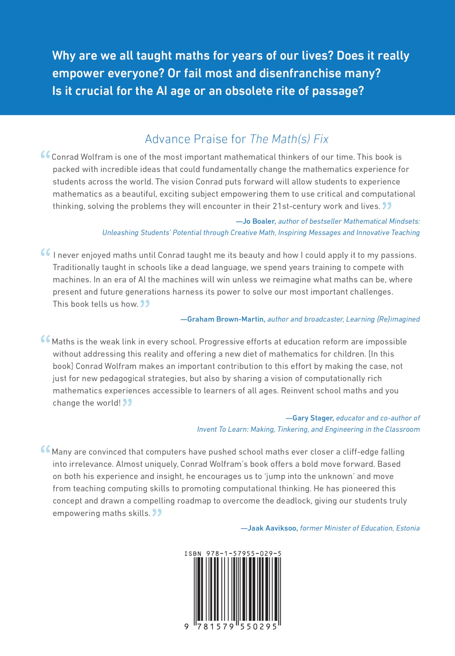 Math(s) Fix: An Education Blueprint for the AI Age