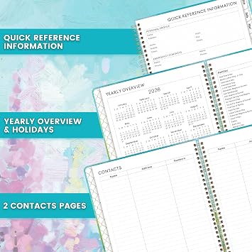 2026 Planner - Large Planner 2026, 9 x 11, Jan. 2026 - Dec. 2026, Weekly & Monthly Planner 2026 with Hardcover, Tabs, Elastic Closure and Pocket