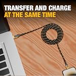 DEWALT Heavy Duty USB C Cable, Premium Braided Nylon USB A to Type C Charger Cable Fast Charging for iPhone 17/16/15 Series, Samsung Galaxy S10 S10+ / Note 9, LG V30 (USB 2.0, Black)