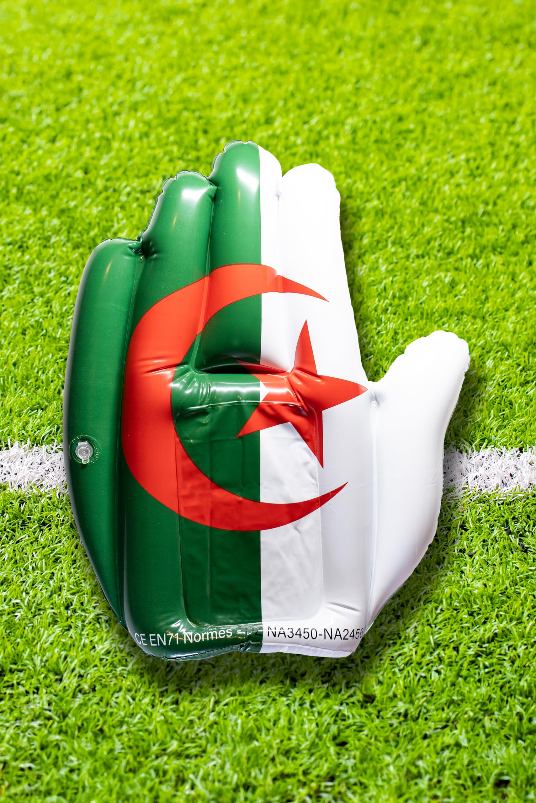 Générique Main Gonflable Algérie – Supporters Football – Taille XXL – Léger, Résistant, Réutilisable – Accessoire de Match, Fans, Coupes & Événements – SupportR