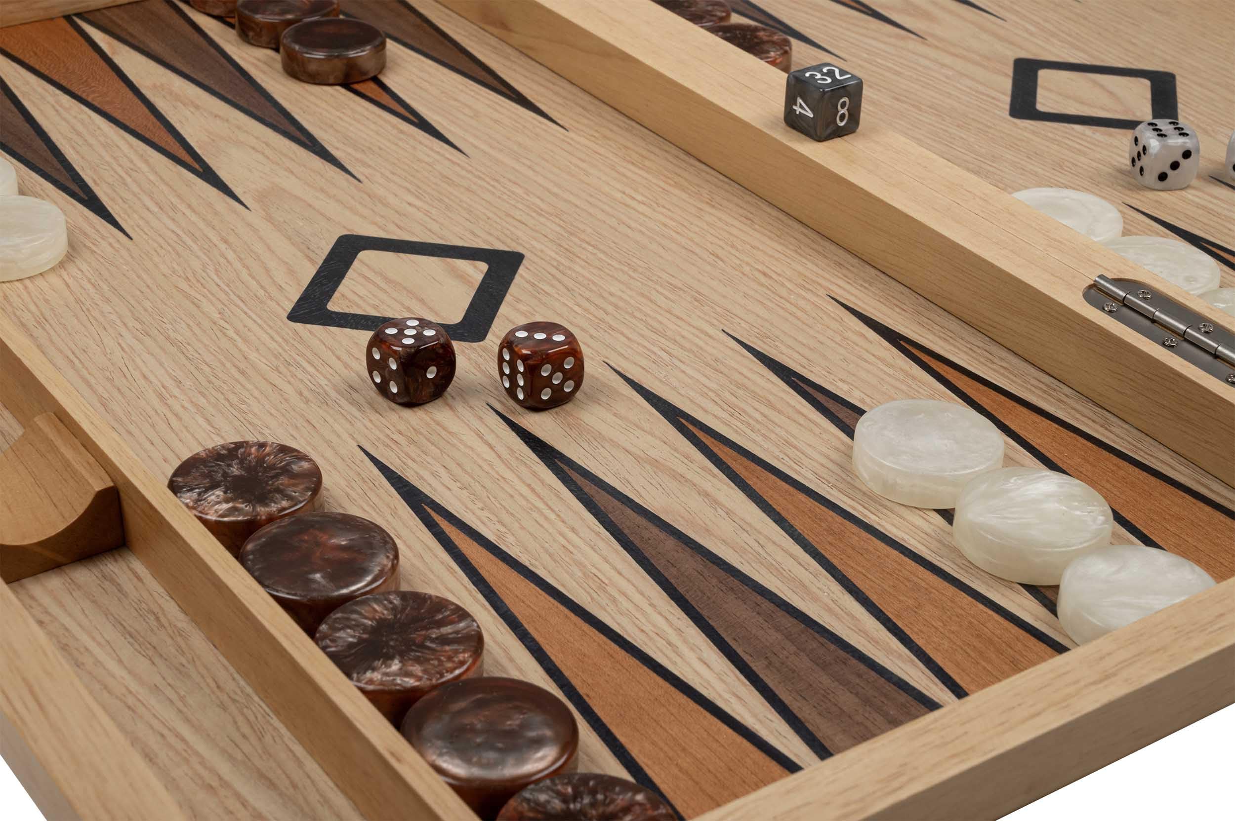 Philos GmbH & Co. KG Backgammon Sifnos grande con chiusura magnetica e intarsi in legno