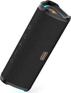 Monster Prism Portable Bluetooth Speaker, Wireless Speakers with 20W Stereo Sound, 24H Playtime, IPX6 Waterproof, Bluetooth 6.0, TWS Pairing, AUX & TF-Card Input, for Home/Outdoors/Travel