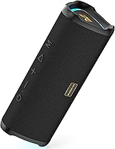 Monster Prism Portable Bluetooth Speaker, Wireless Speakers with 20W Stereo Sound, IPX6 Waterproof, 24H Playtime, Bluetooth 6.0, TWS Pairing, AUX & TF-Card Input, for Home/Outdoors/Beach/Travel