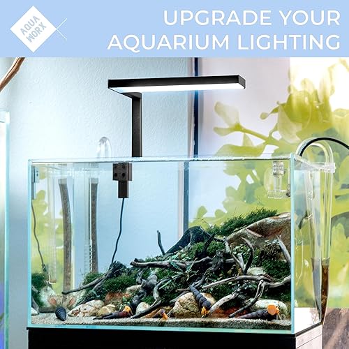 Miniatura 6 de Orion Nano LED - Luz de acuario delgada y ajustable para tanque de peces con atenuación de 4 etapas, luz de acuario para plantas y peces para