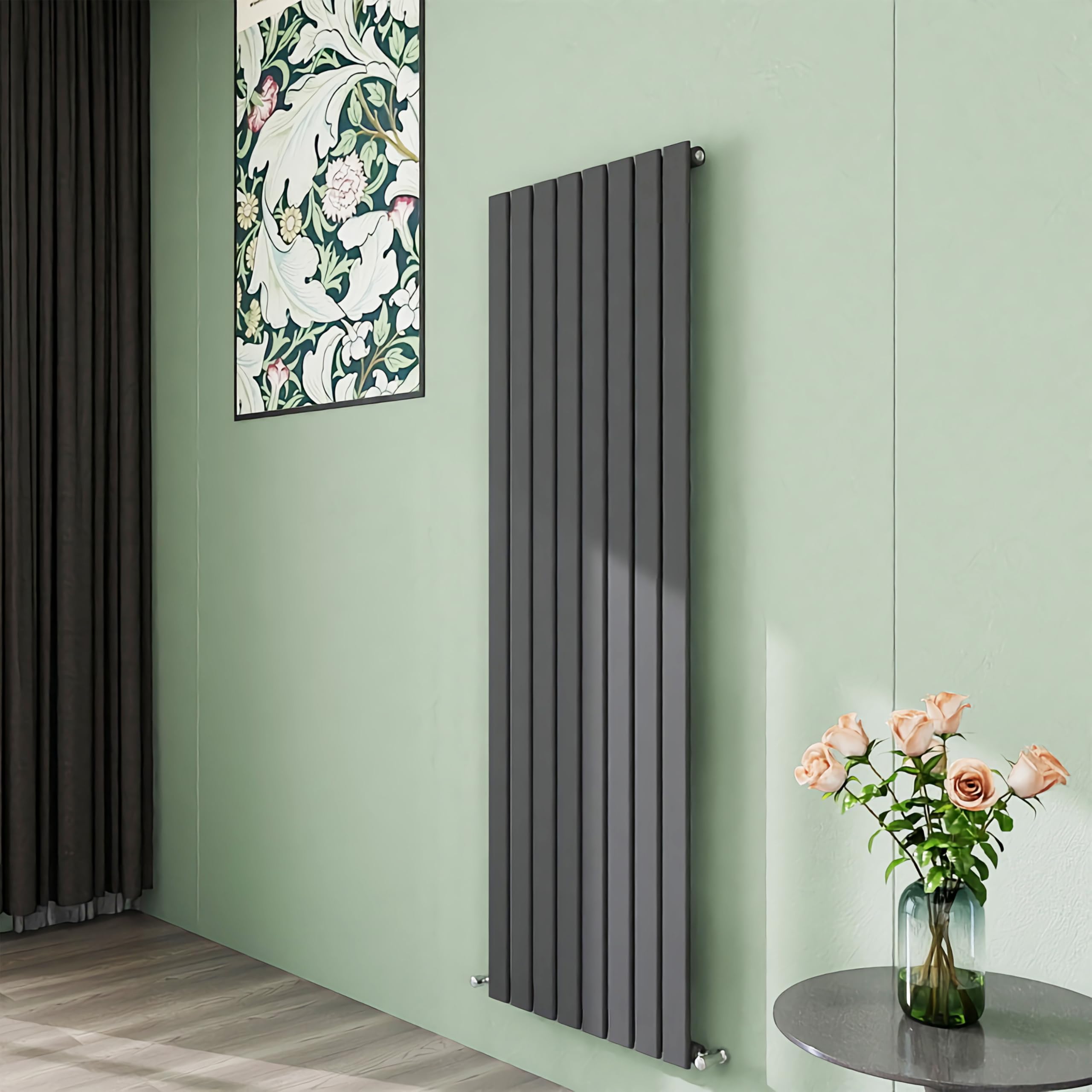 Simple Bathroom 1600×544mm Vertical Panel Designer Radiator Anthracite Single Flat Panel Central Heating Radiators