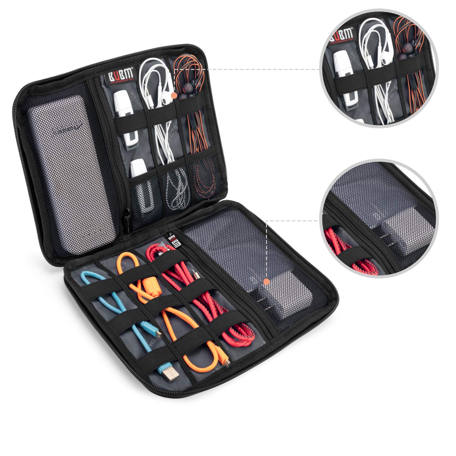 BUBM Travel Cable Organizer, Universal Electronics Accessories Storage