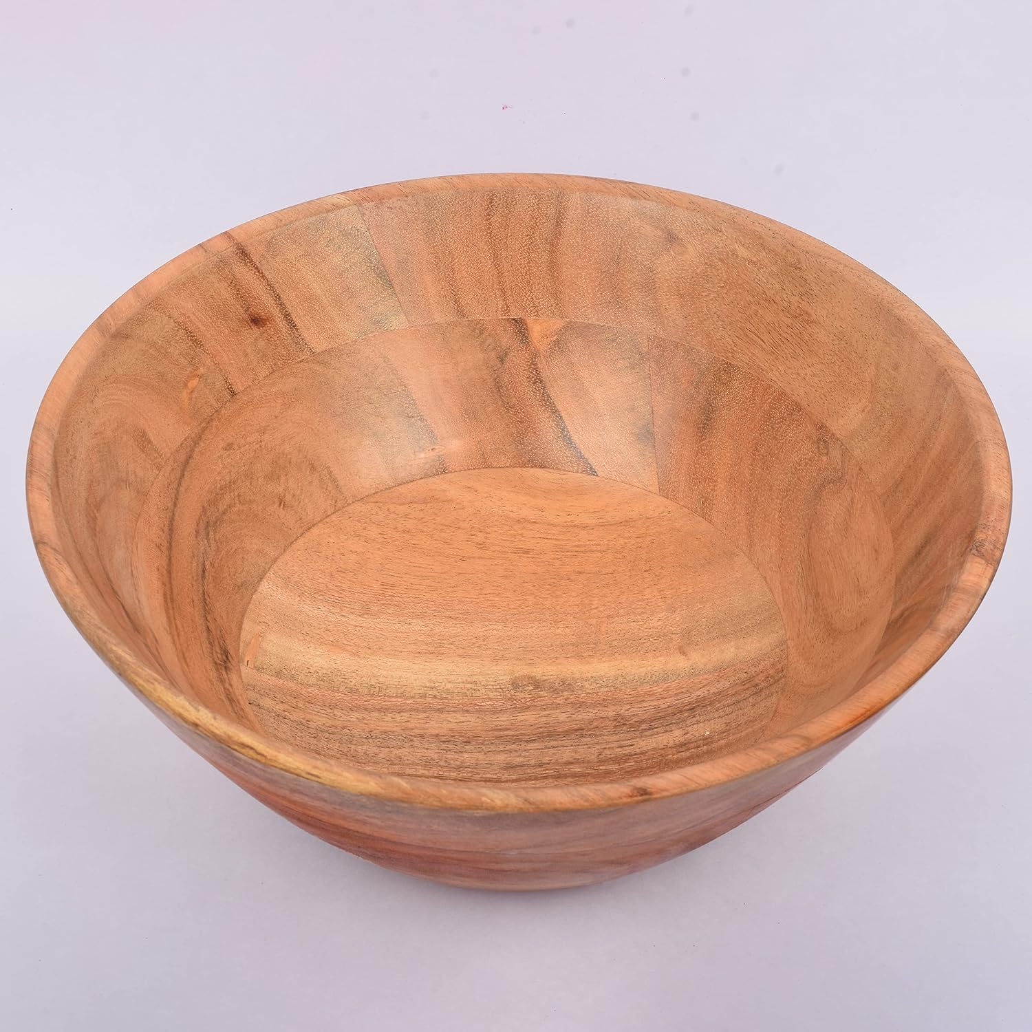  | Samhita Acacia Wood Fruit Bowl for Fruits or Salads,Serving Dish Looks Absolute Beautiful With Your Kitchen (10" x 10" X 4"): Salad Bowls