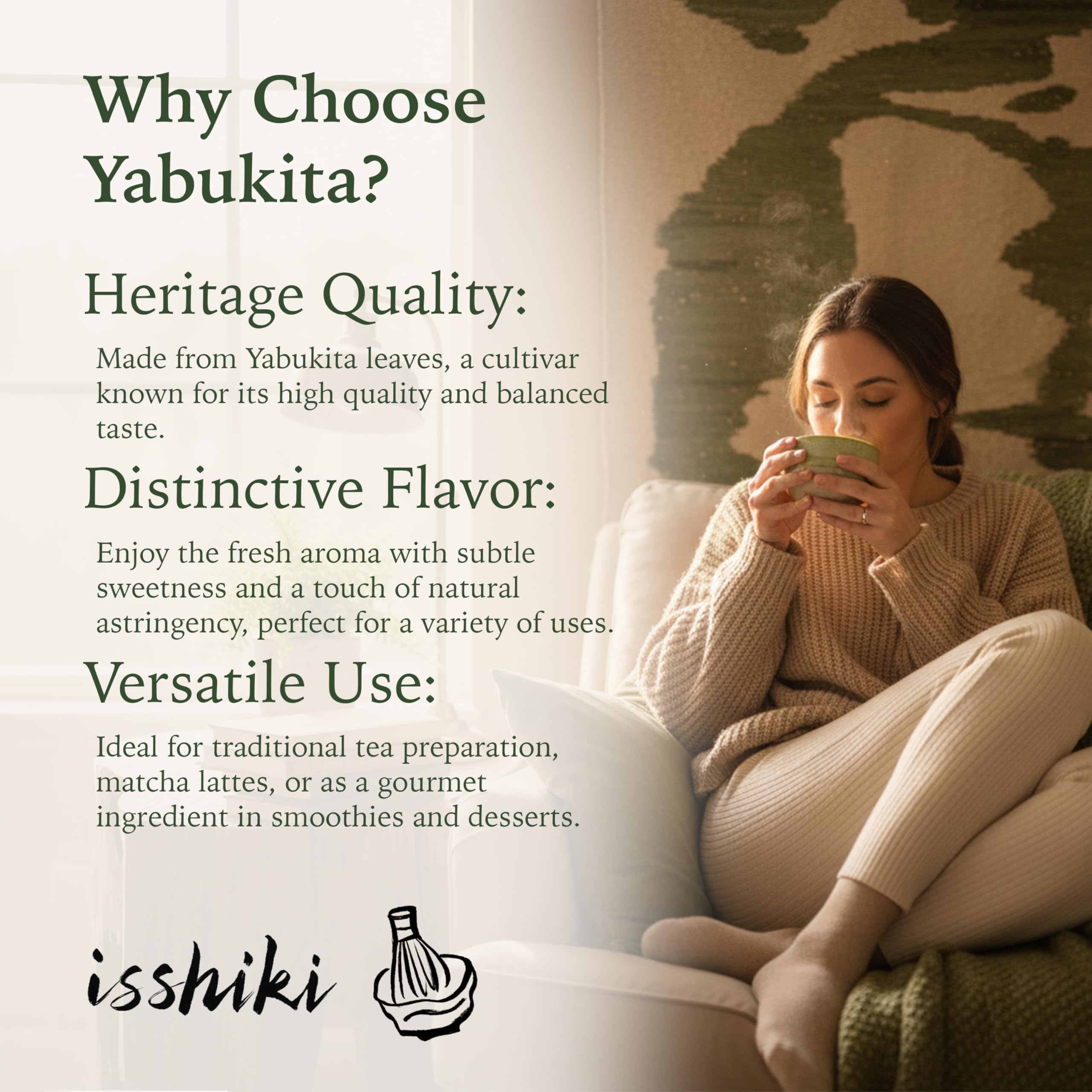 Isshiki Matcha Powder - Premium Ceremonial Grade Yabukita Green Tea from Kyoto Japan - Exceptional Authentic Japanese Matcha — view 6
