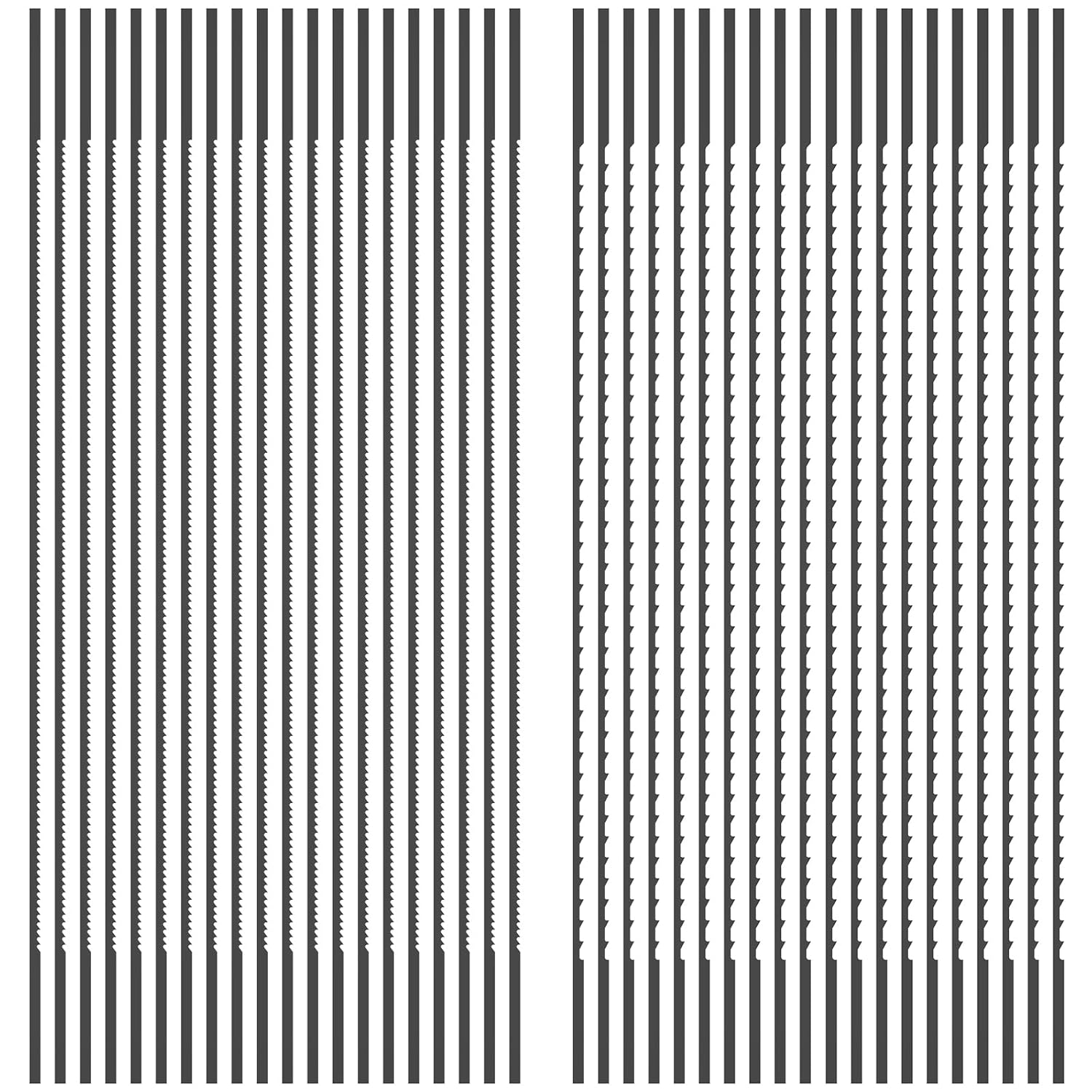 GLMFAN 5 Inch Plain End Scroll Saw Blade Set, 40Pcs High Carbon Steel