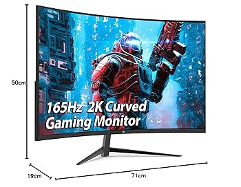 Z-Edge 32 inch Curved Gaming Monitor, 16:9 QHD 2K 2560x1440