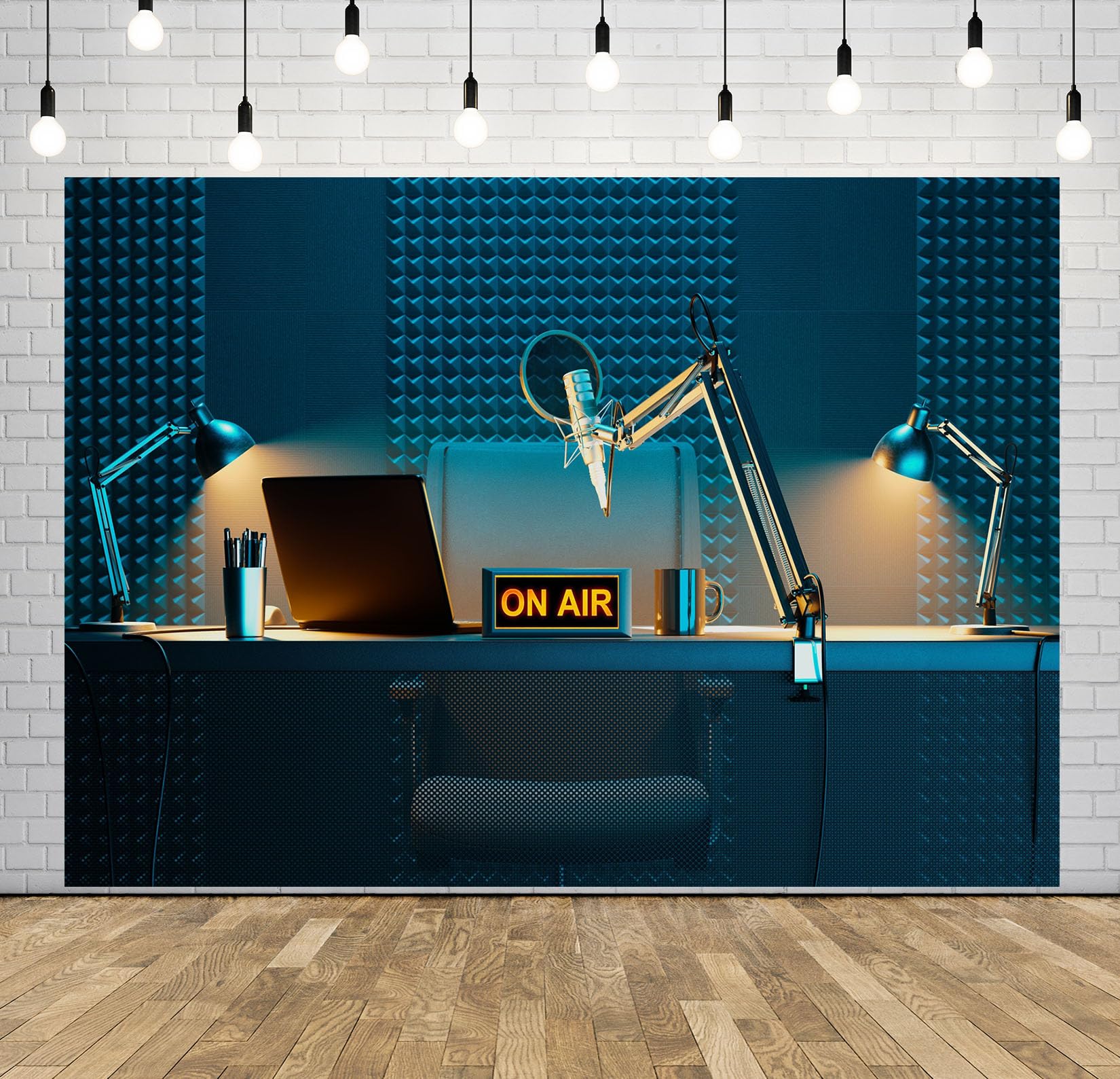 12x8FT Studio Podcast On Air Sfondo Fotografico
