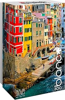 Buffalo Games - blanc - Brights of Cinque Terre - 300 Piece Jigsaw Puzzle for Adults Challenging Puzzle Perfect for Game Nights - 300 Large Piece Finished Puzzle Size is 21.25 x 15.00