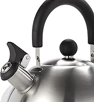 Vista 5 de Dominion Hervidor de té silbante de acero inoxidable de 3 litros, mango ergonómico, mango anticalor, las calderas de té y agua perfectas para tu