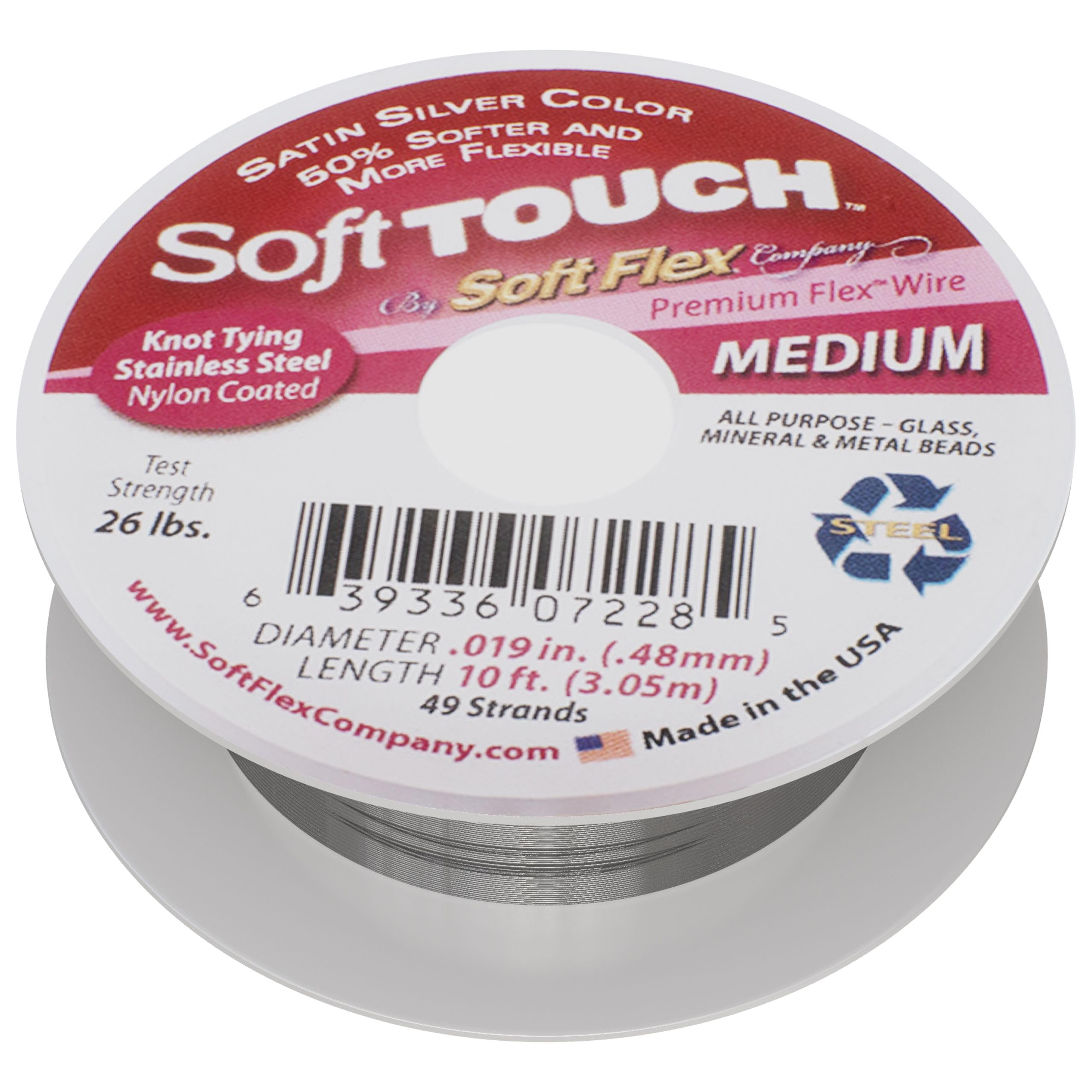 Soft Flex Metal touch Wire 49-Strand .019-inch x 10'-Silver