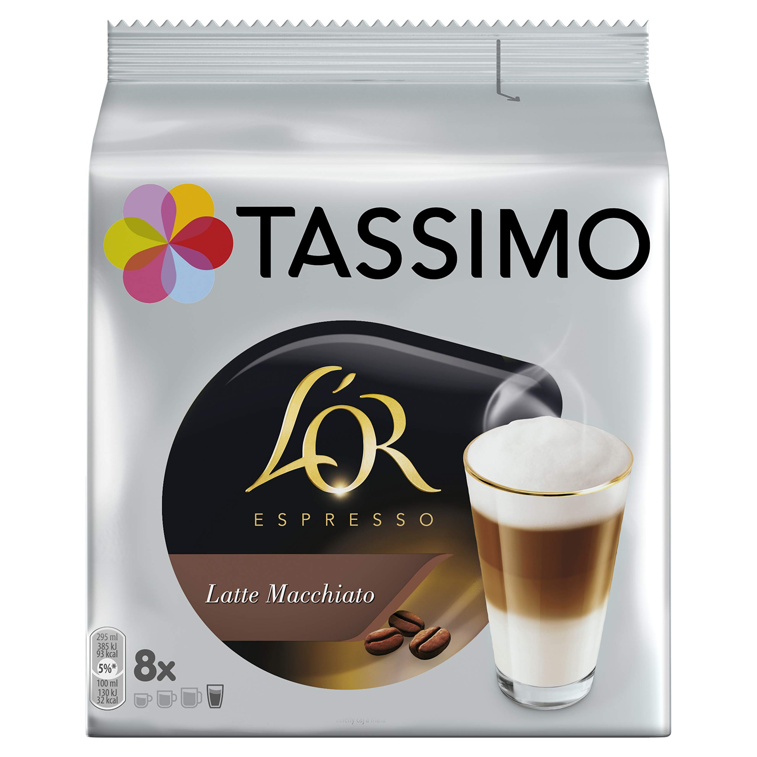 TASSIMO L'Or Café Latte Macchiato 5 paquetes de 8 unidades (Total 40 unidades) + Marcilla Café con Leche 5 paquetes de 16 cápsulas: Total 80 unidades